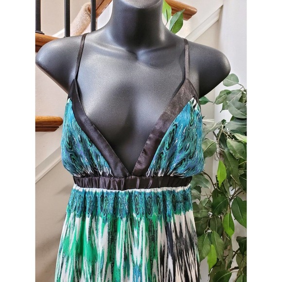 JFW Women Multicolor 100% Polyester Sweetheart Neck Sleeveless Long Maxi Dress L - Picture 5 of 10